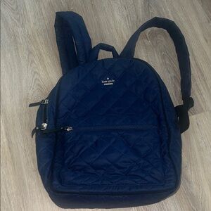 Kate Spade Blue Quilted Backpack